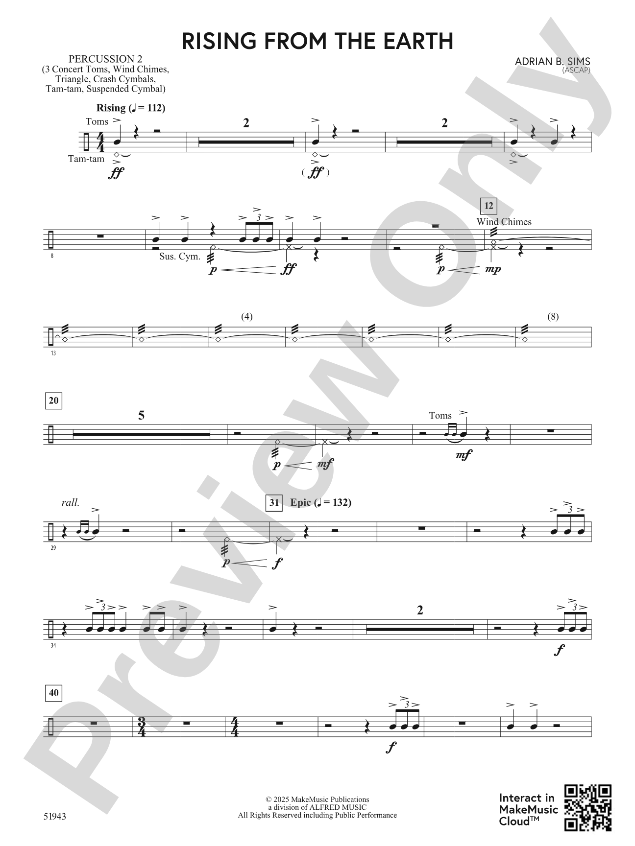 Rising From the Earth: 2nd Percussion