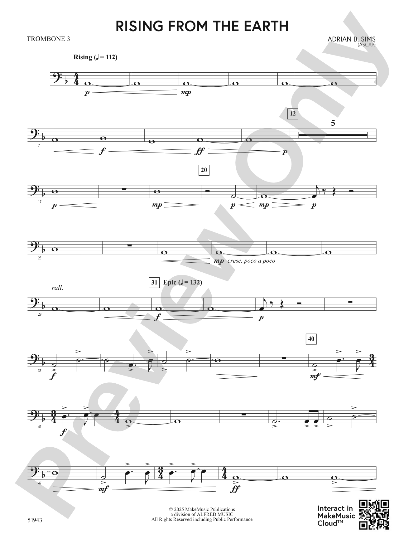 Rising From the Earth: 3rd Trombone
