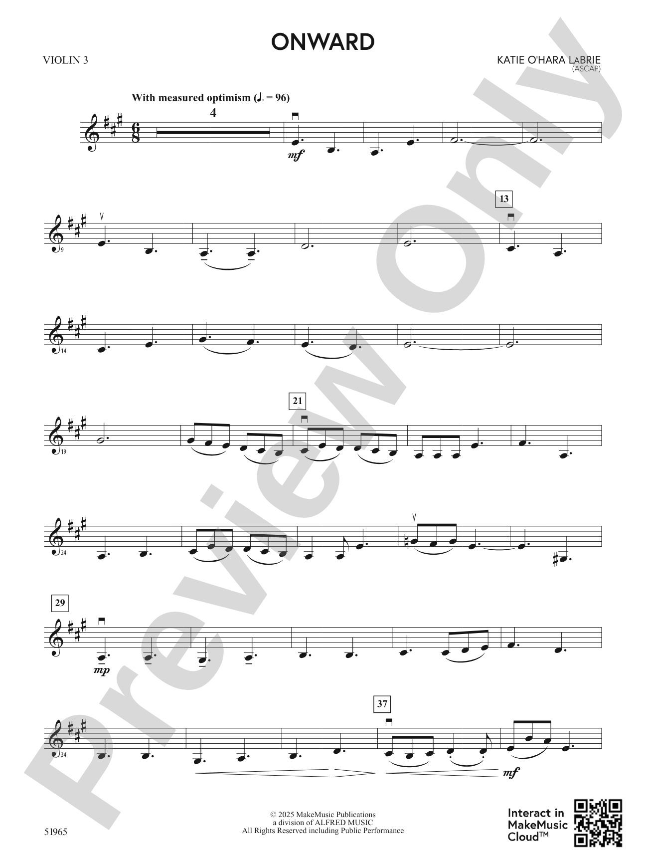 Onward: 3rd Violin (Viola [TC])