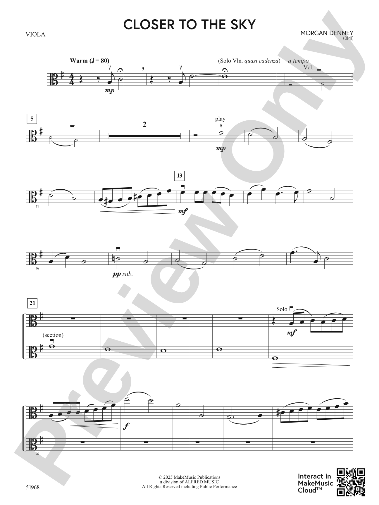 Closer to the Sky: Viola