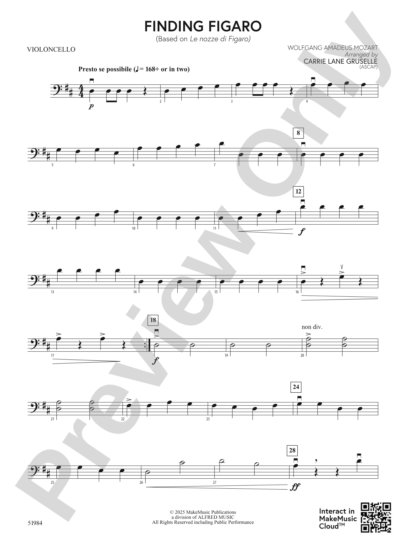 Finding Figaro: Cello