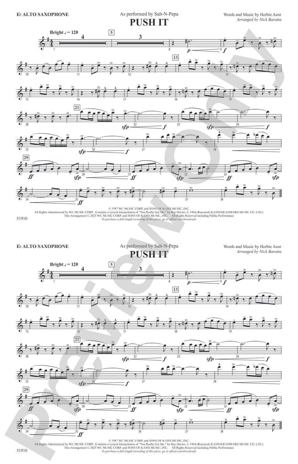 Push It: E-flat Alto Saxophone