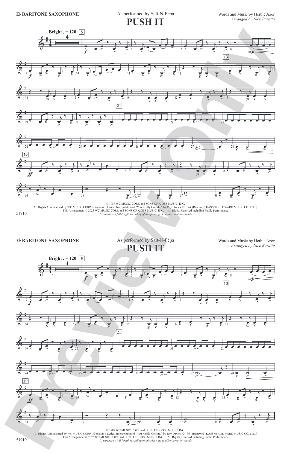 Push It: E-flat Baritone Saxophone