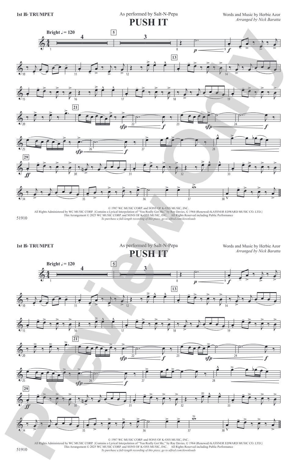 Push It: 1st B-flat Trumpet