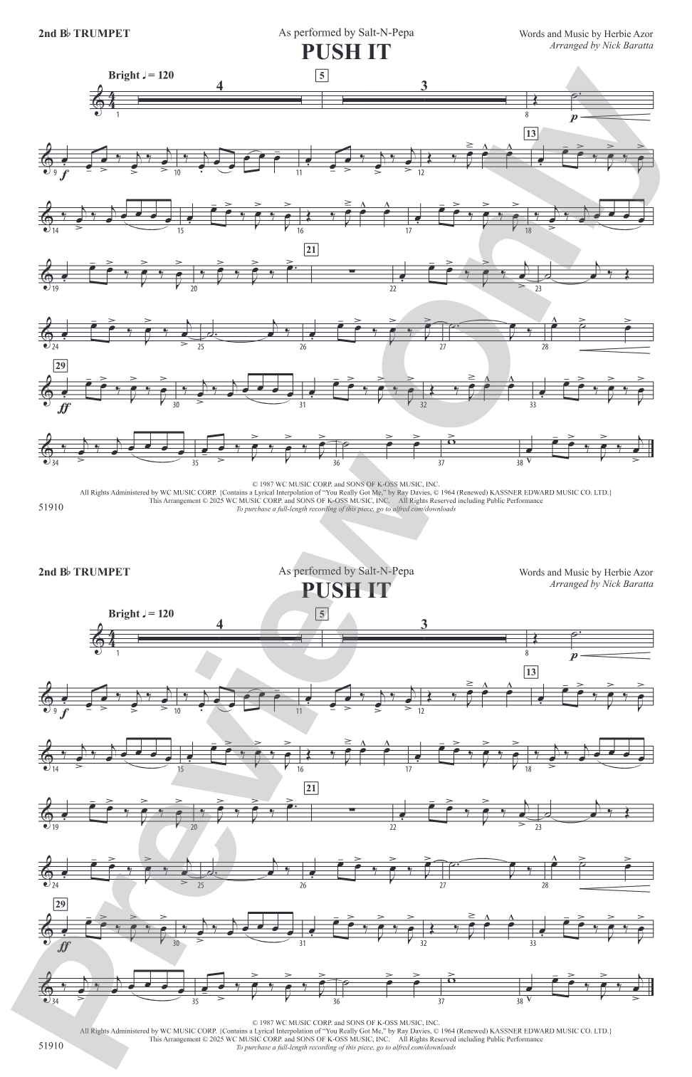 Push It: 2nd B-flat Trumpet