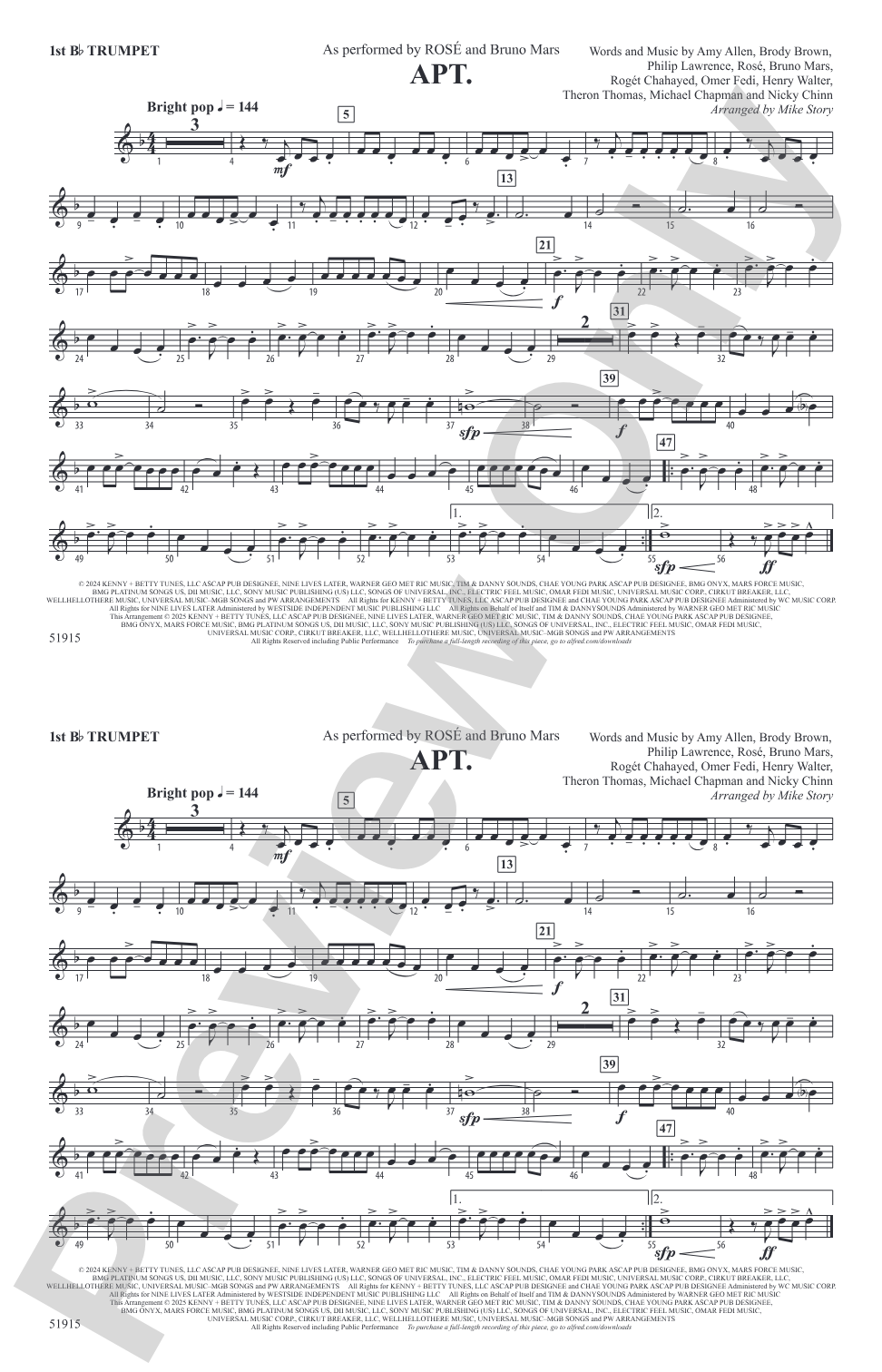 APT.: 1st B-flat Trumpet