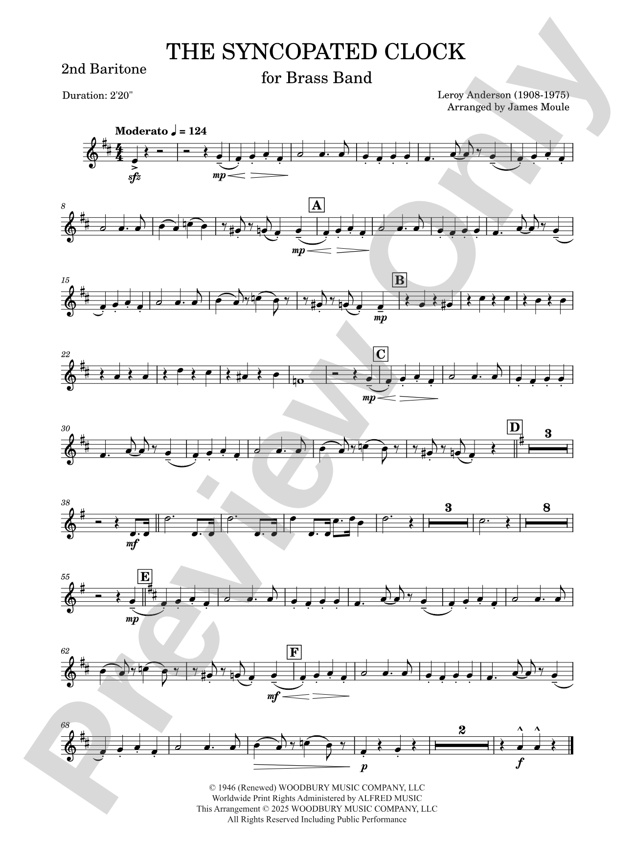 The Syncopated Clock: 2nd Baritone