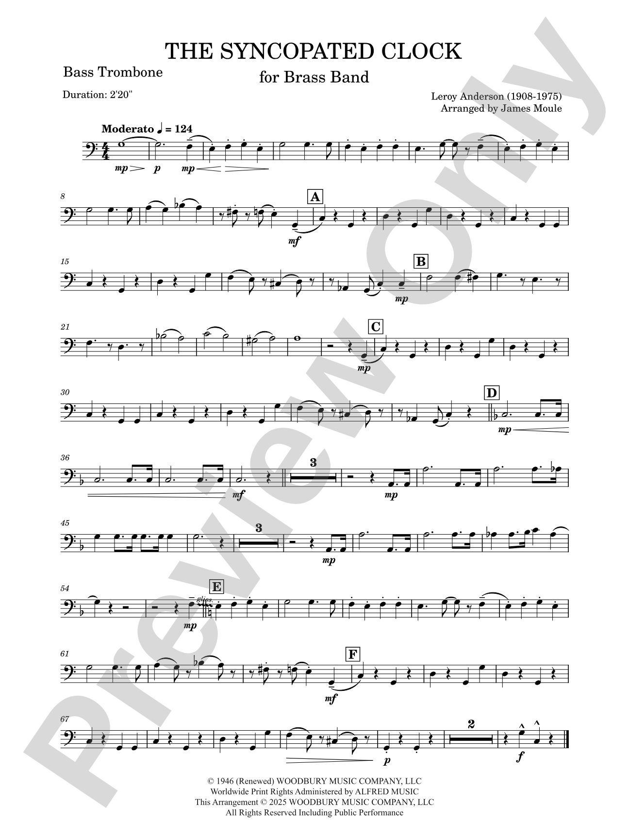 The Syncopated Clock: Bass Trombone