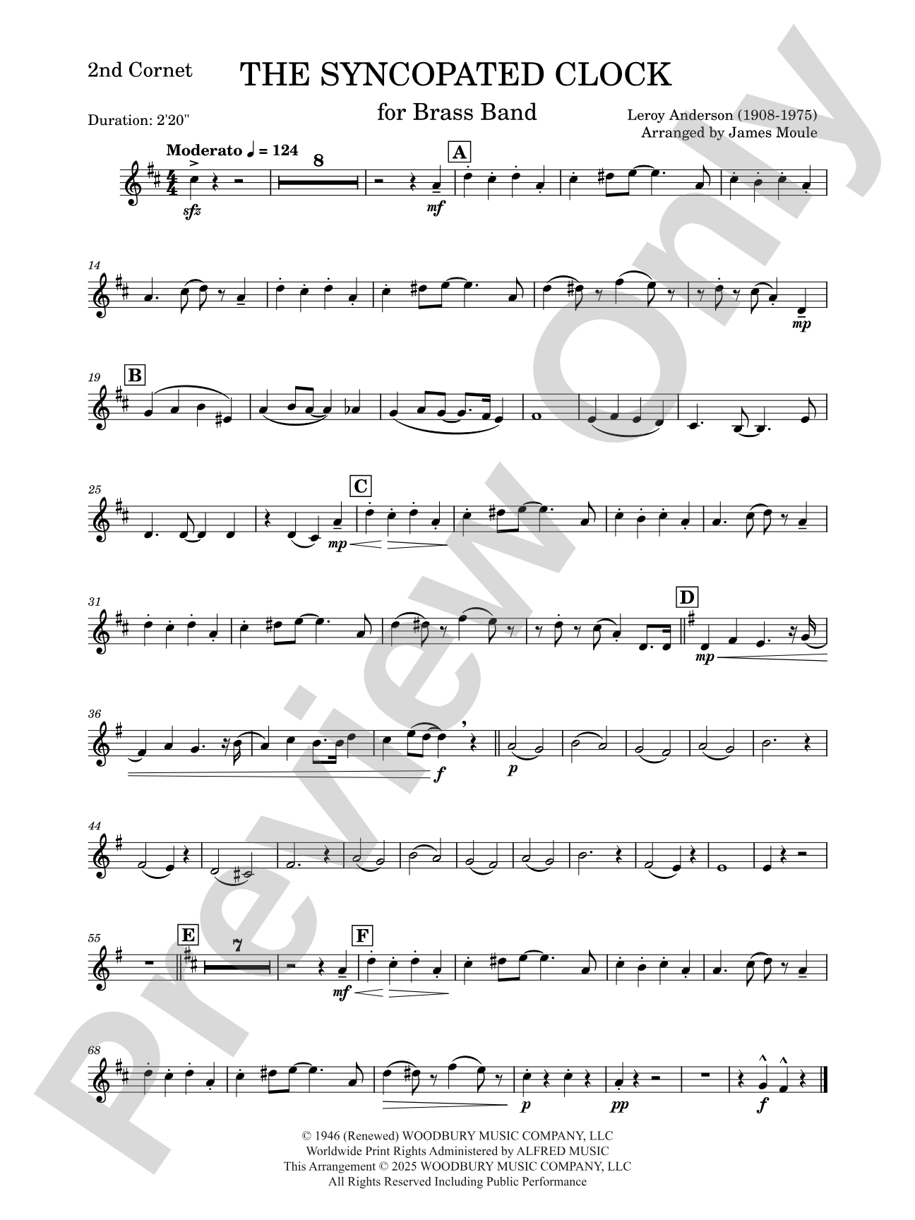 The Syncopated Clock: 2nd Cornet