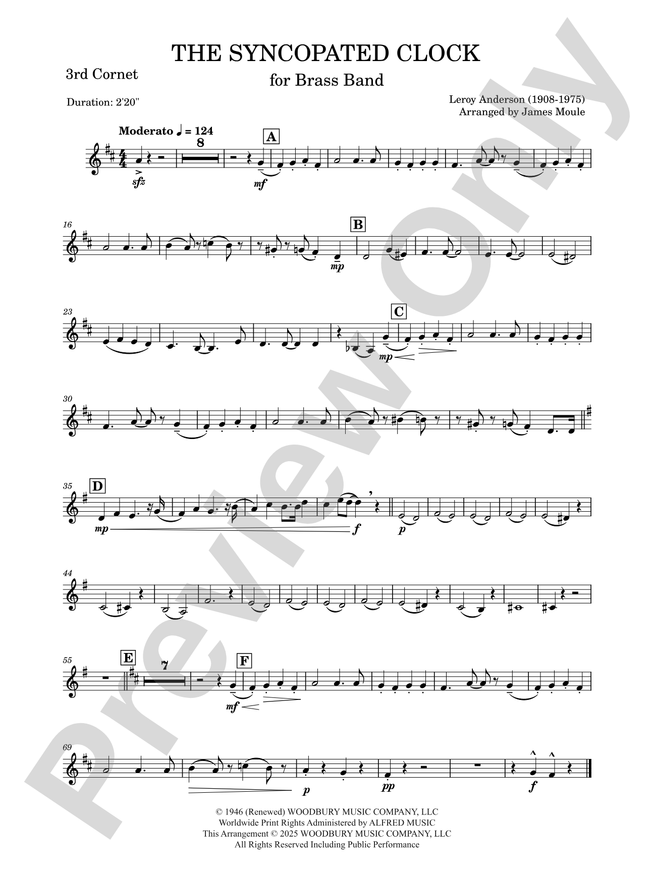 The Syncopated Clock: 3rd Cornet