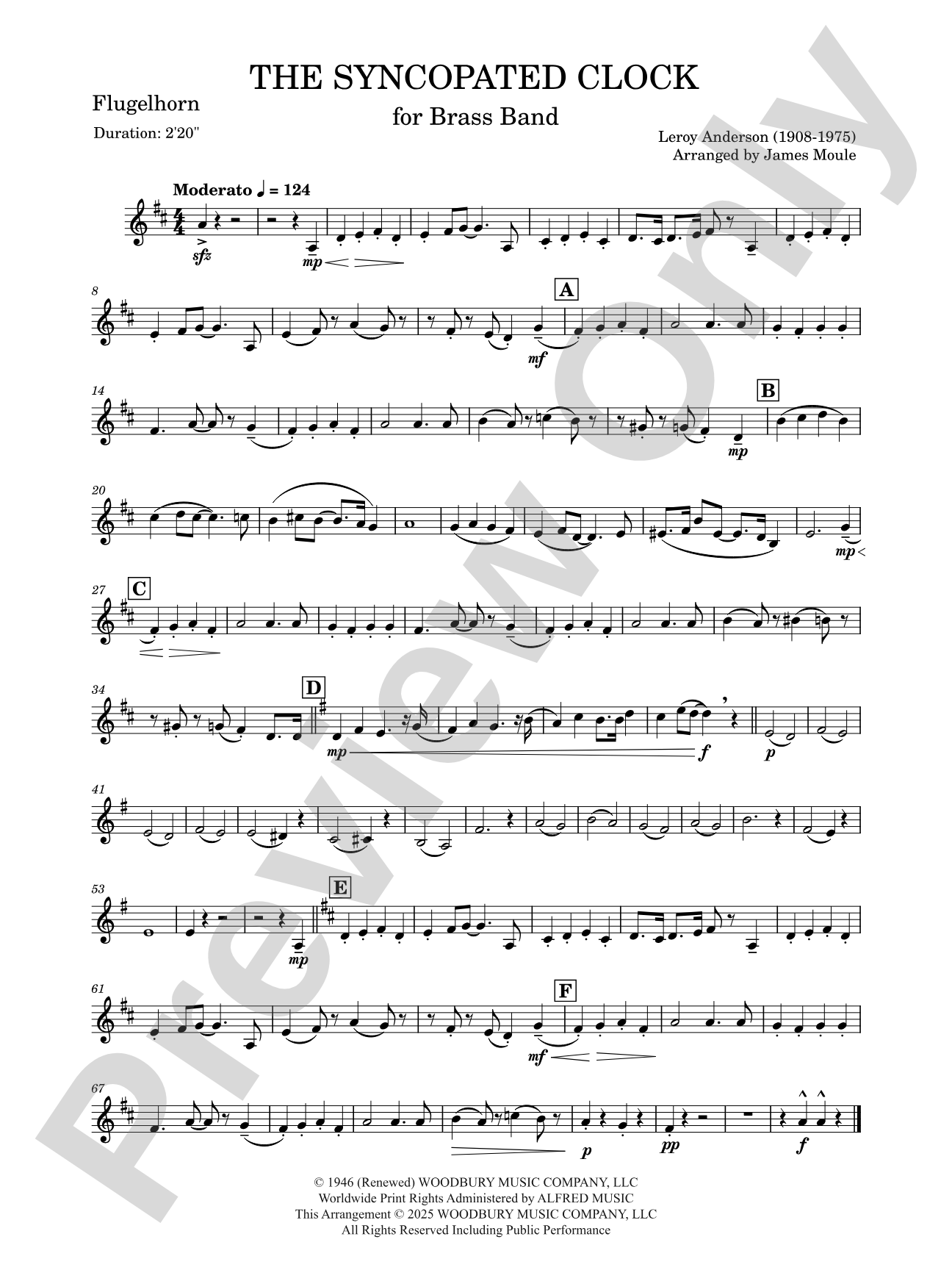 The Syncopated Clock: 1st Flugel Horn
