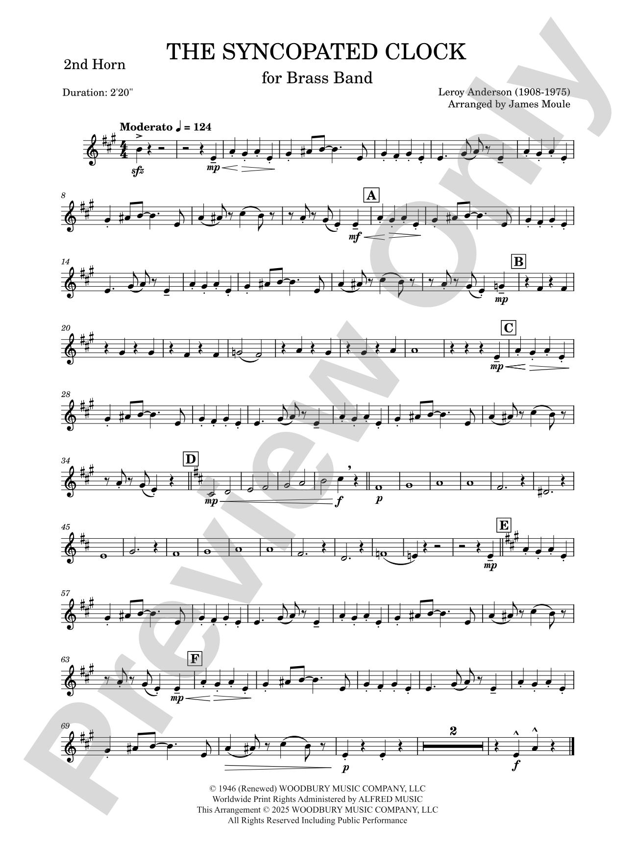 The Syncopated Clock: 2nd Horn
