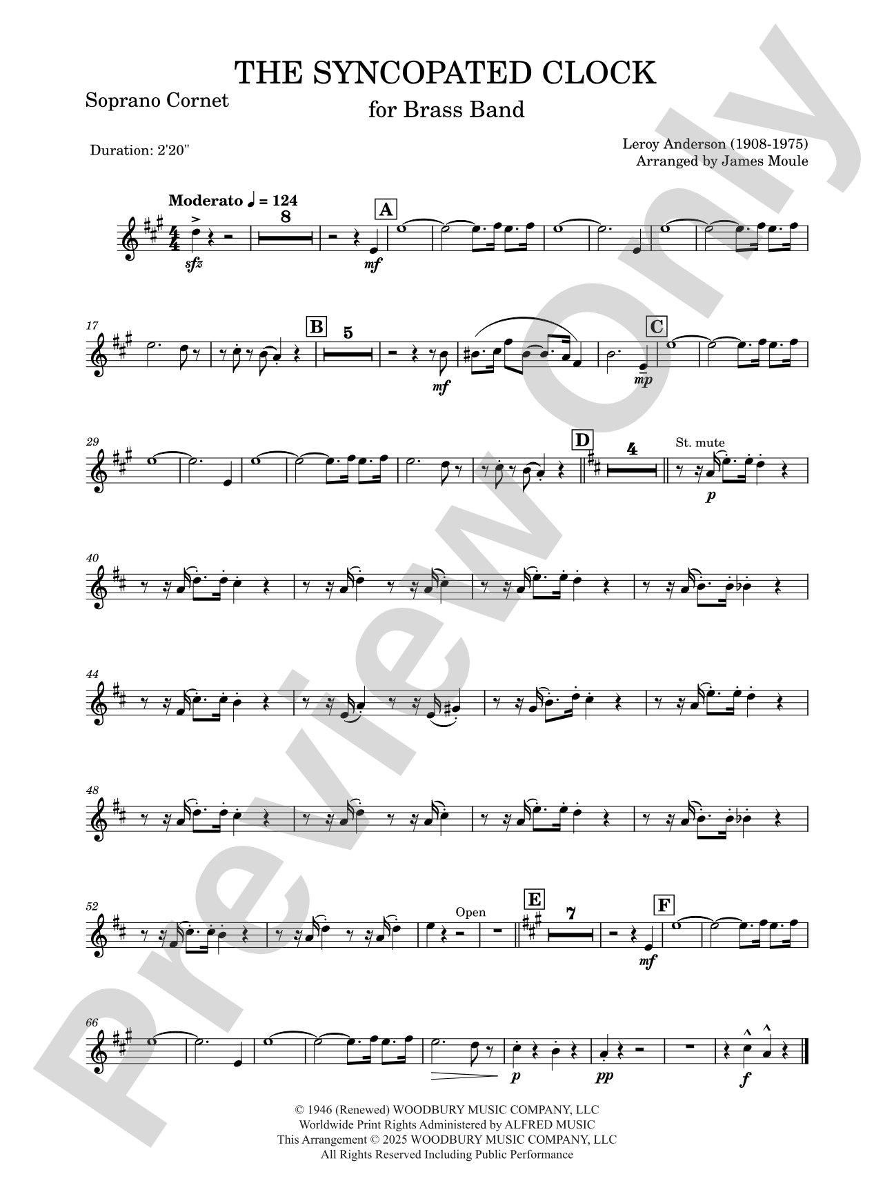 The Syncopated Clock: Solo Cornet