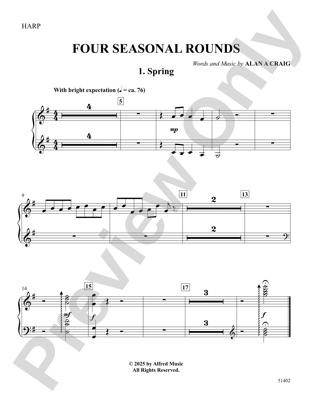 Four Seasonal Rounds: Harp