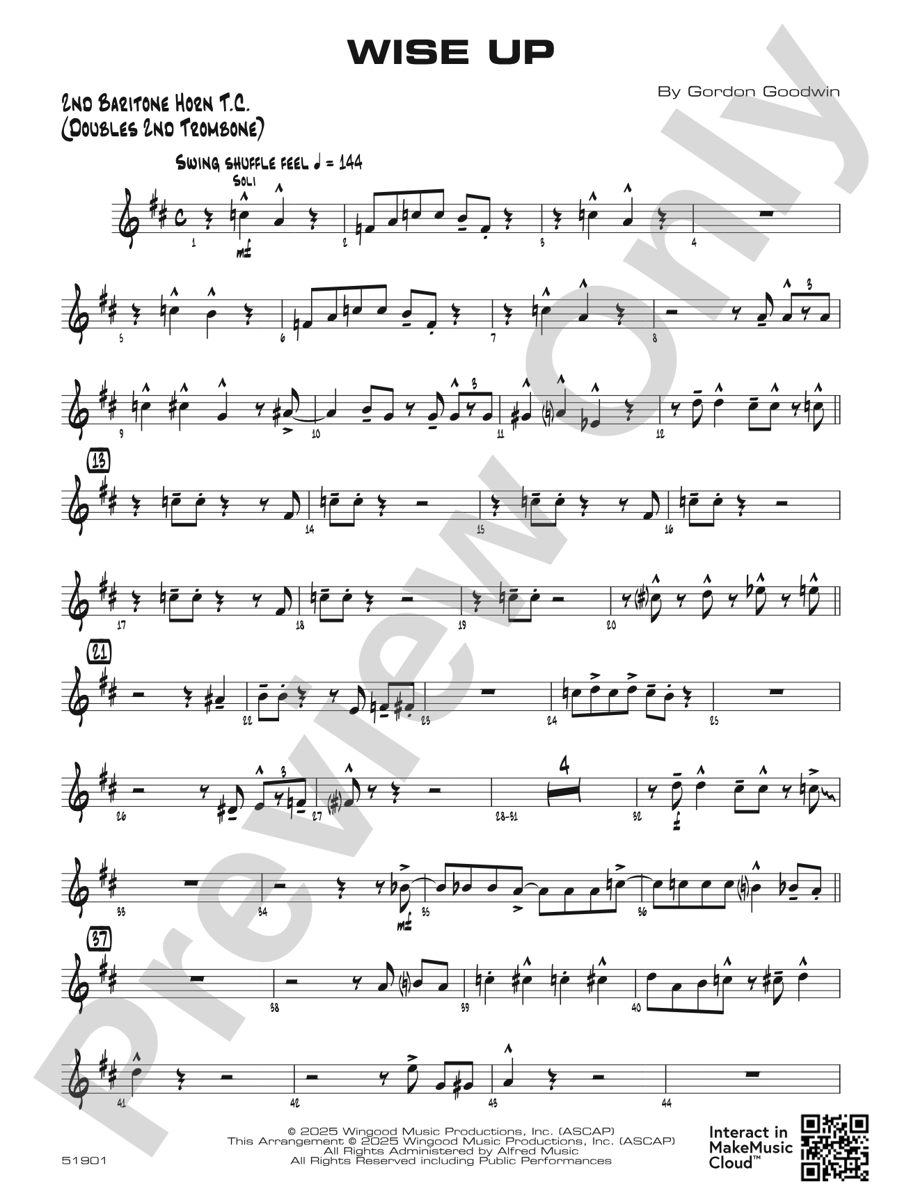 Wise Up: 2nd Baritone T.C.