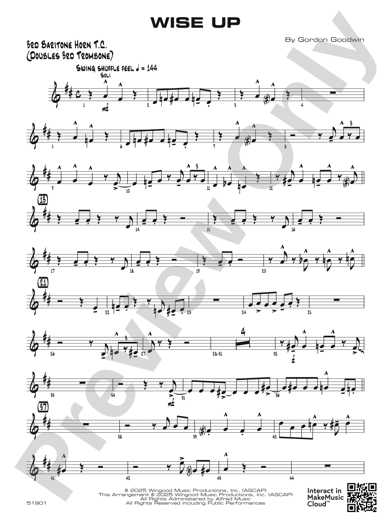 Wise Up: 3rd Baritone T.C.