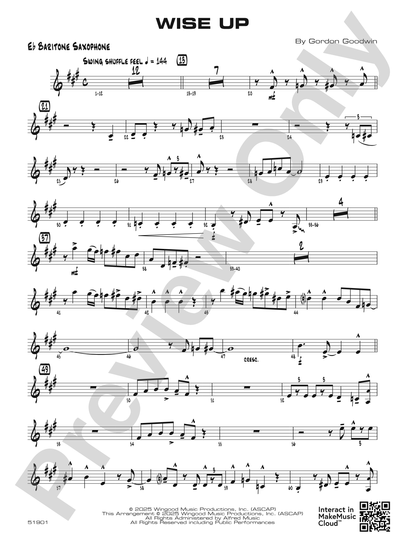 Wise Up: E-flat Baritone Saxophone