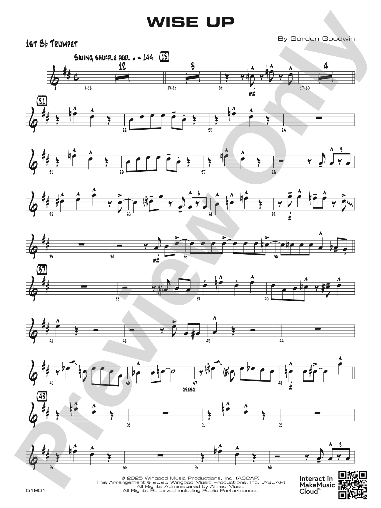 Wise Up: 1st B-flat Trumpet