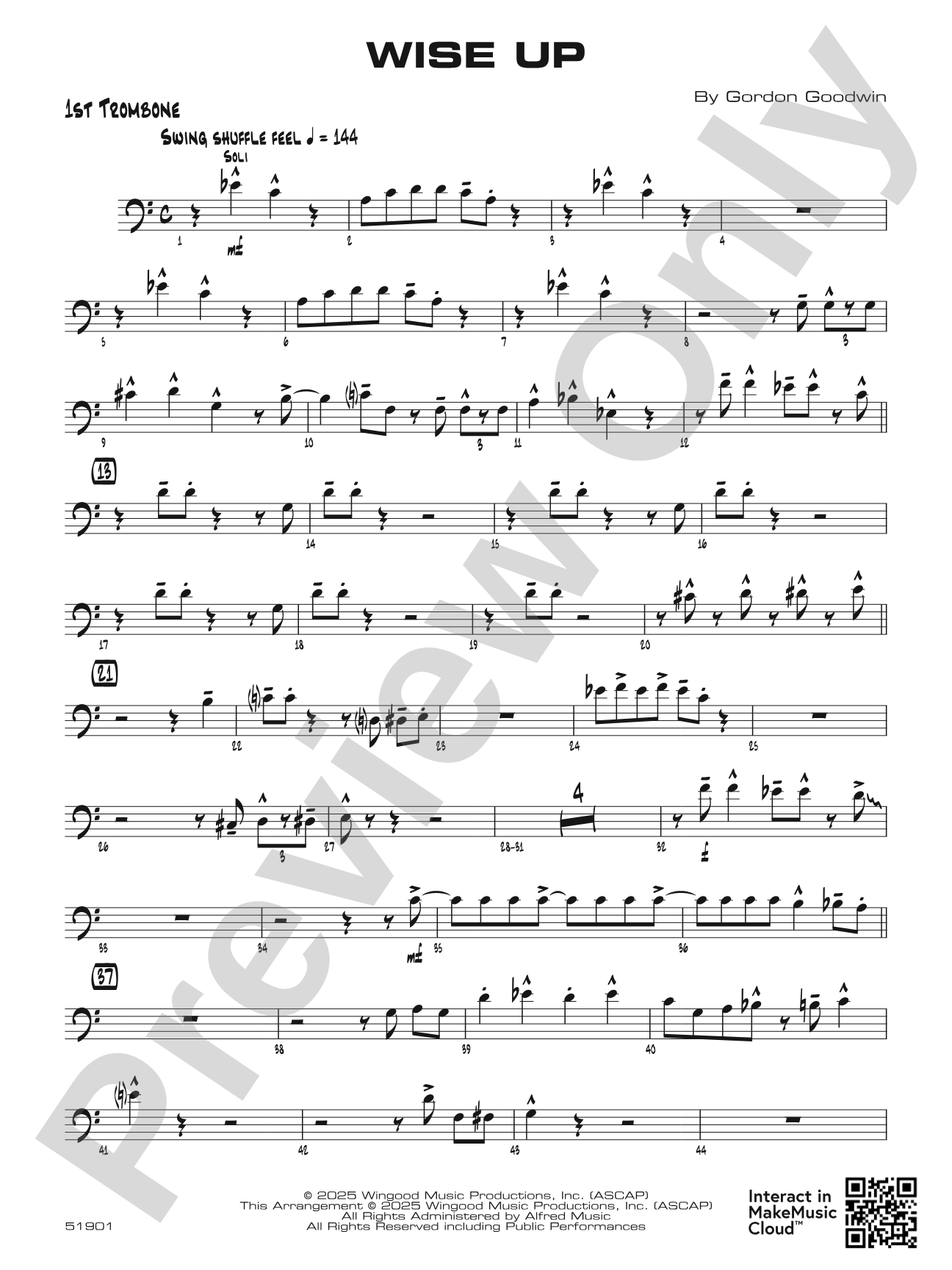 Wise Up: 1st Trombone