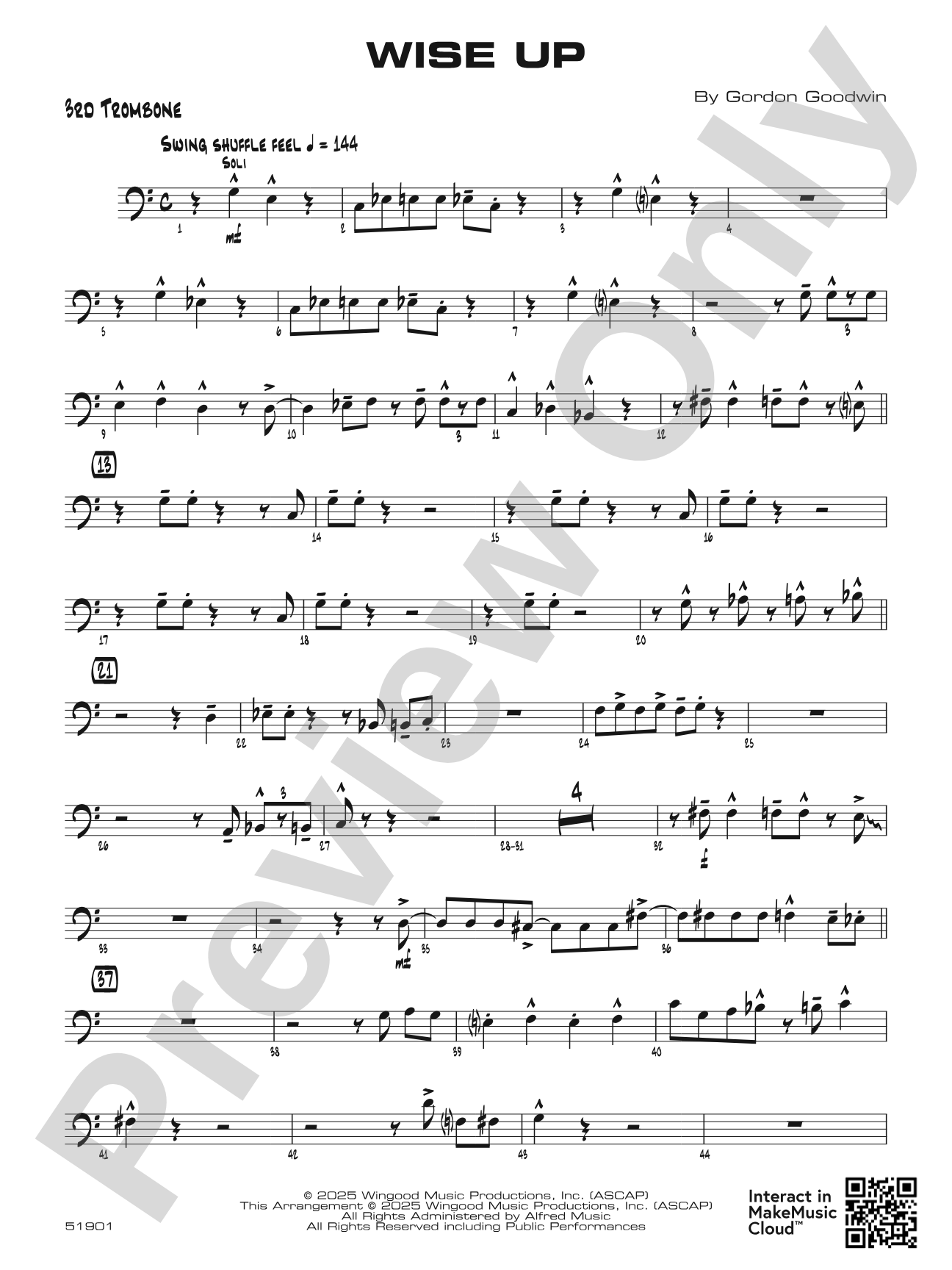 Wise Up: 3rd Trombone