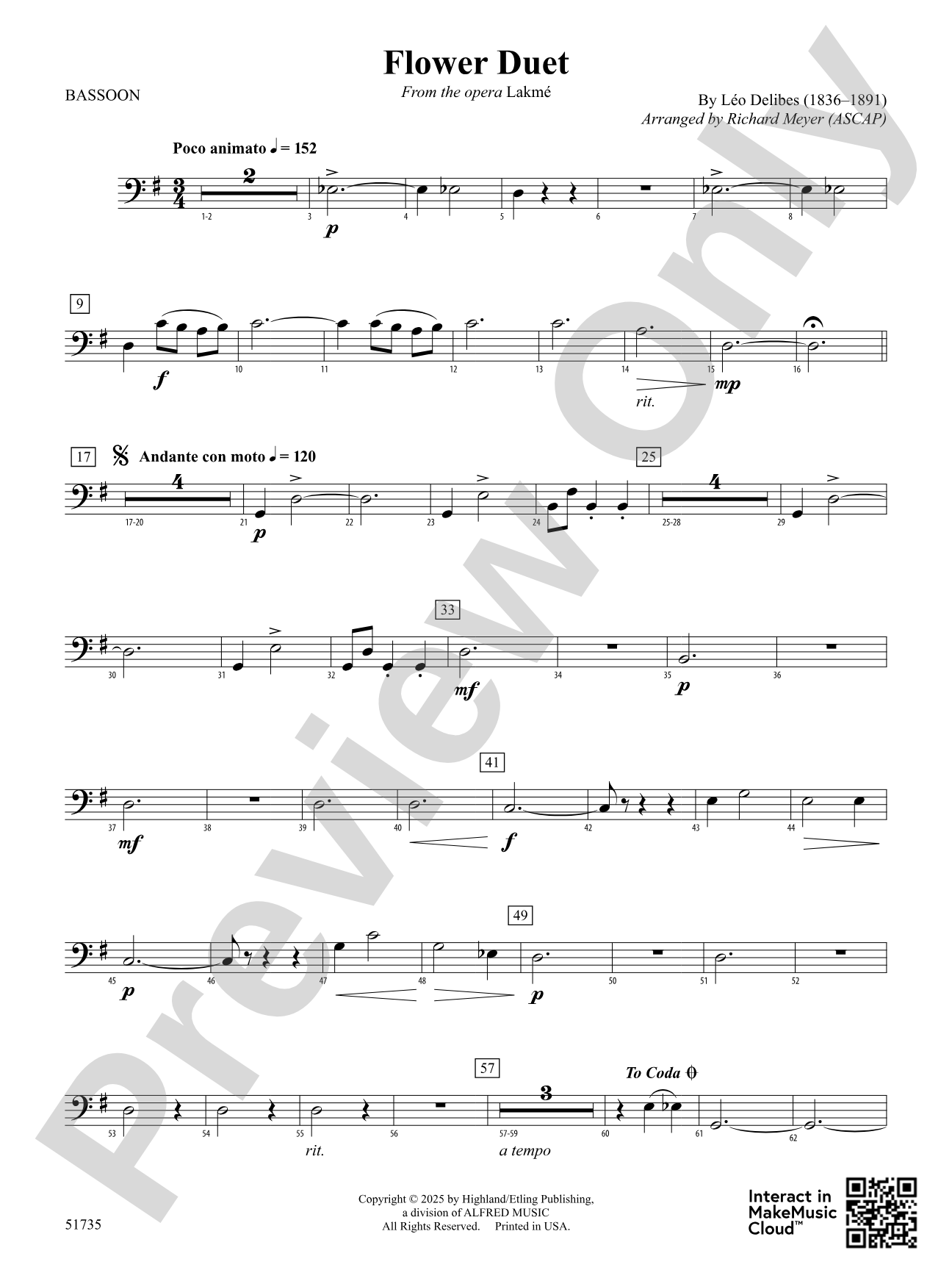 Flower Duet: Bassoon