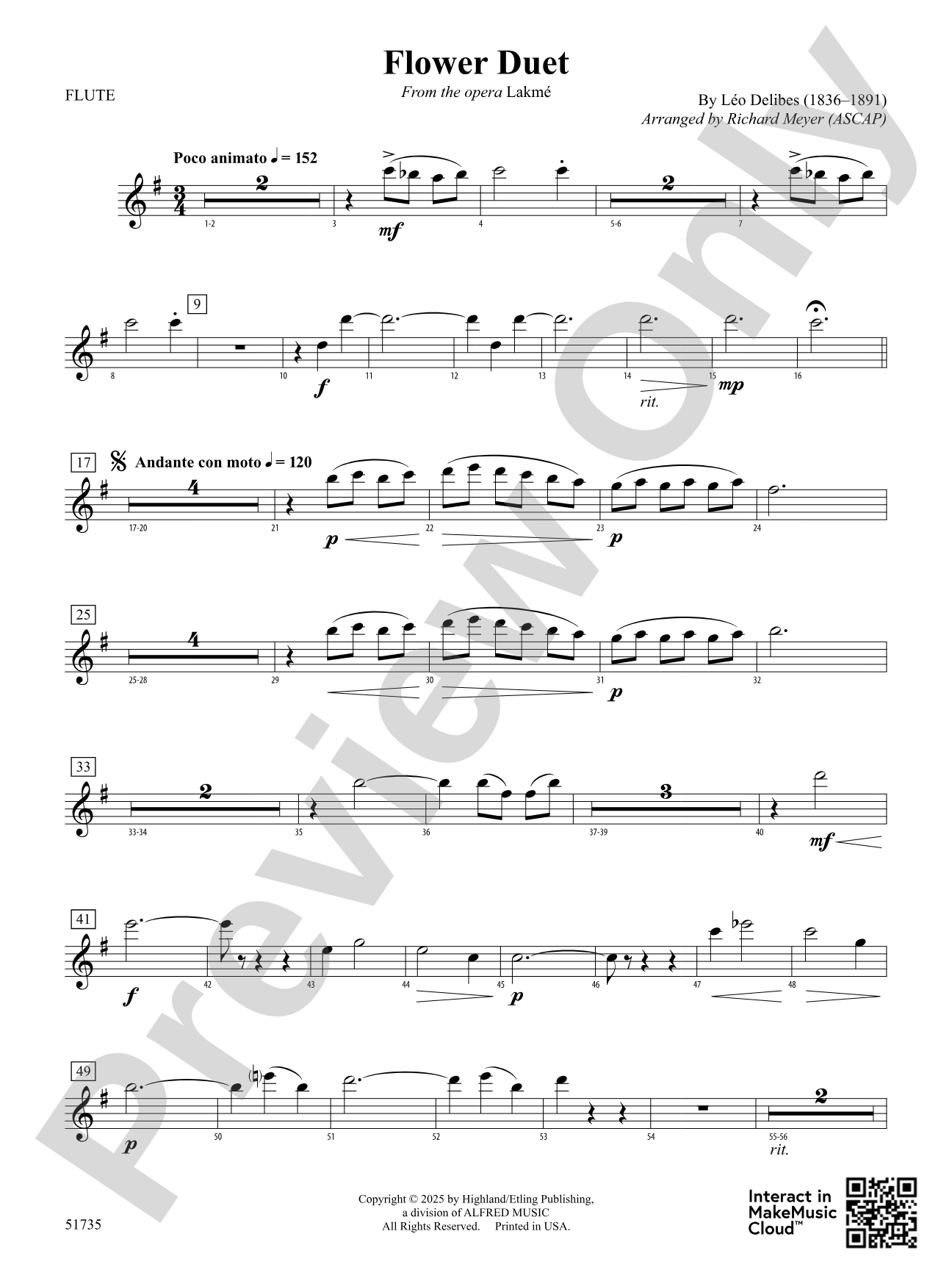Flower Duet: Flute