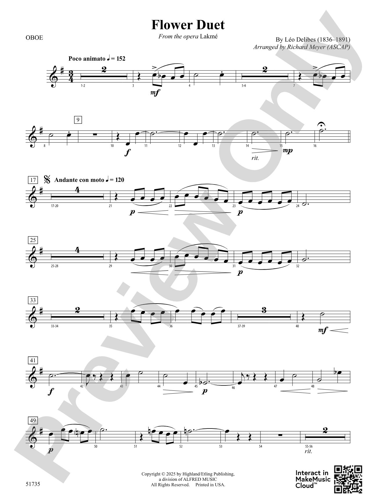 Flower Duet: Oboe
