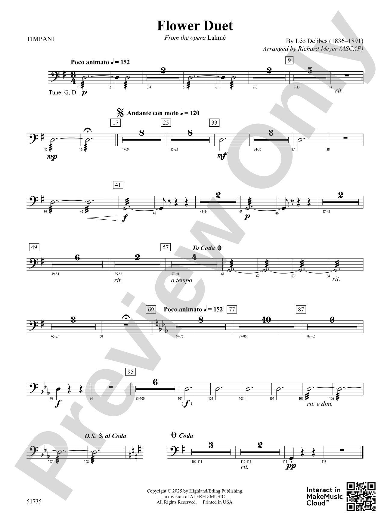 Flower Duet: Timpani