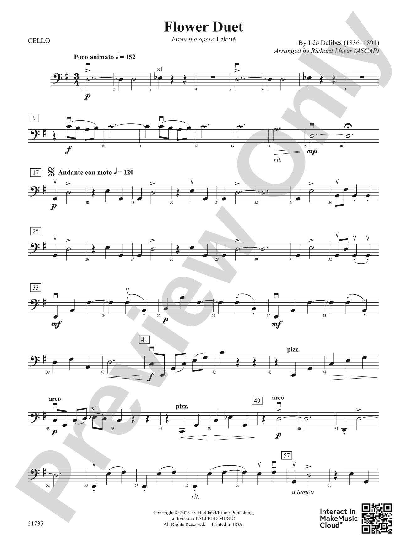 Flower Duet: Cello
