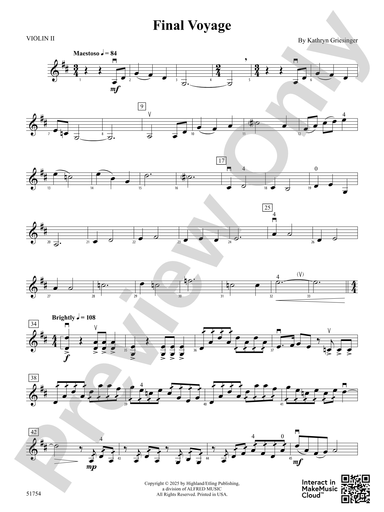 Final Voyage: 2nd Violin