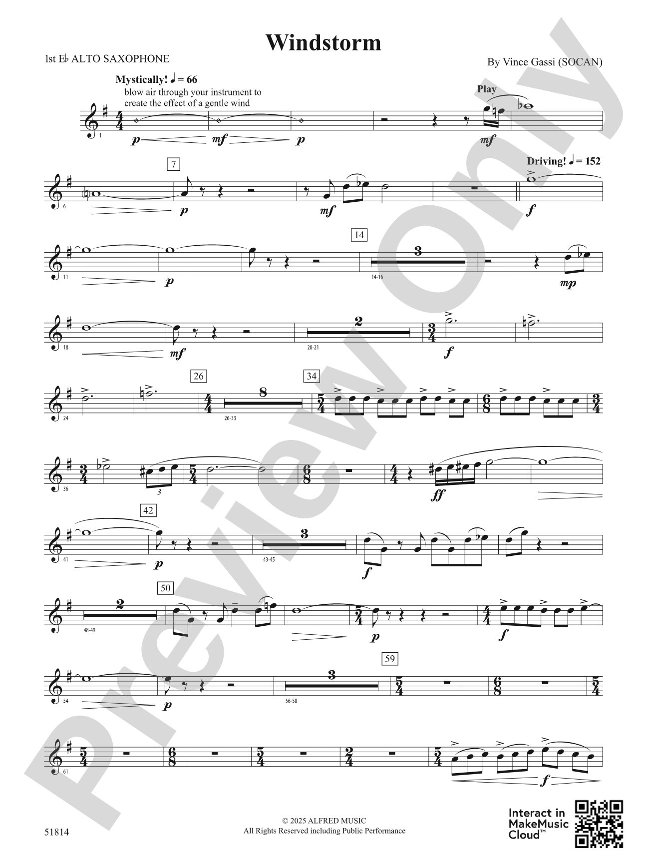 Windstorm: E-flat Alto Saxophone