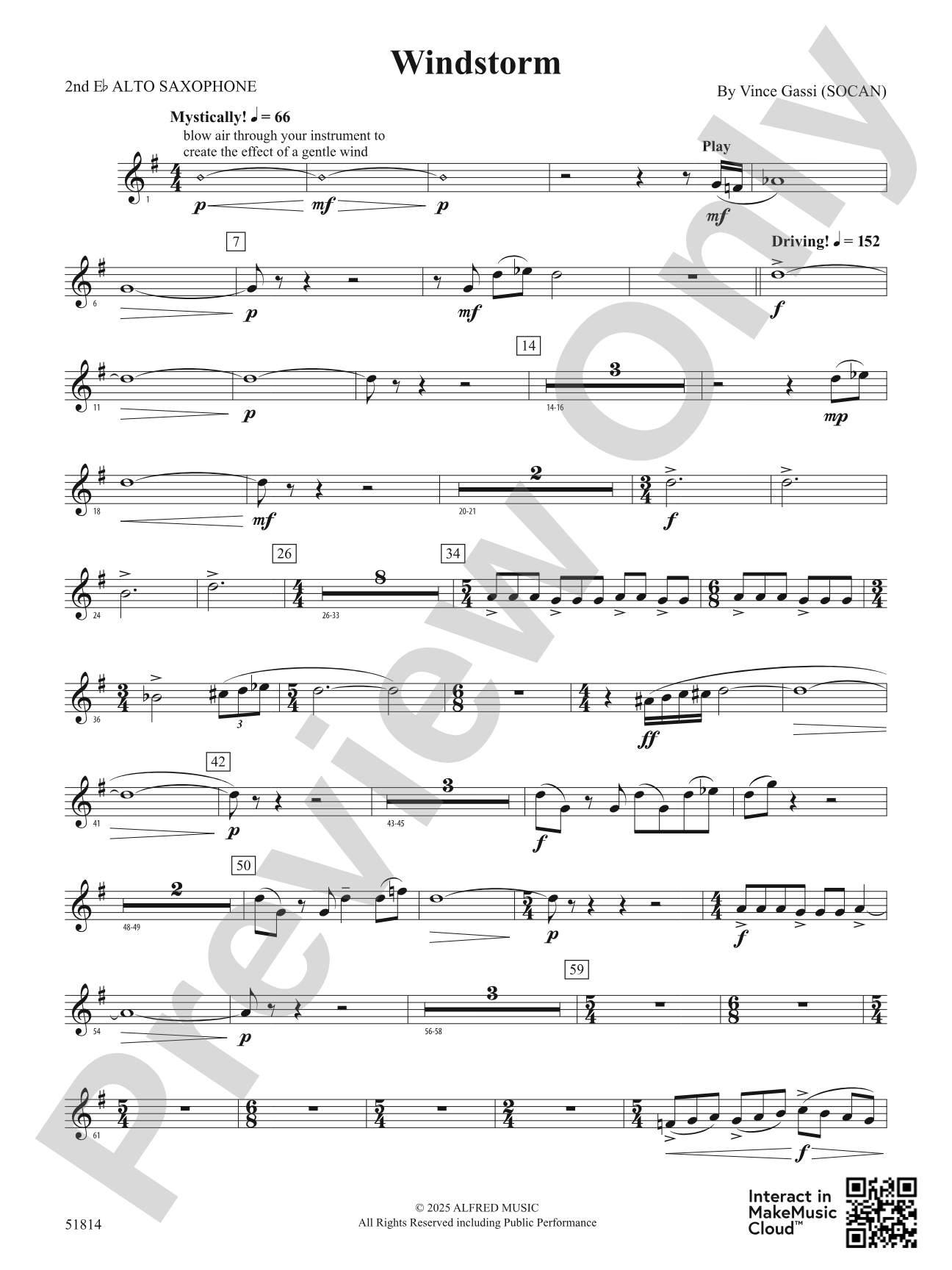 Windstorm: 2nd E-flat Alto Saxophone