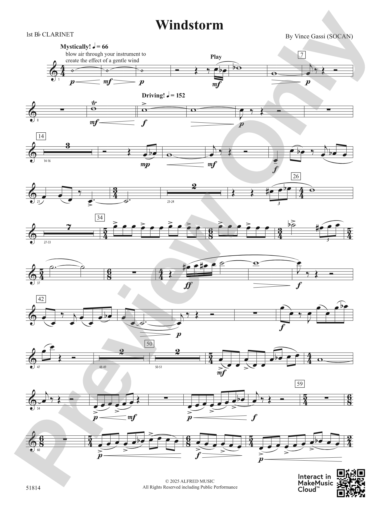Windstorm: 1st B-flat Clarinet
