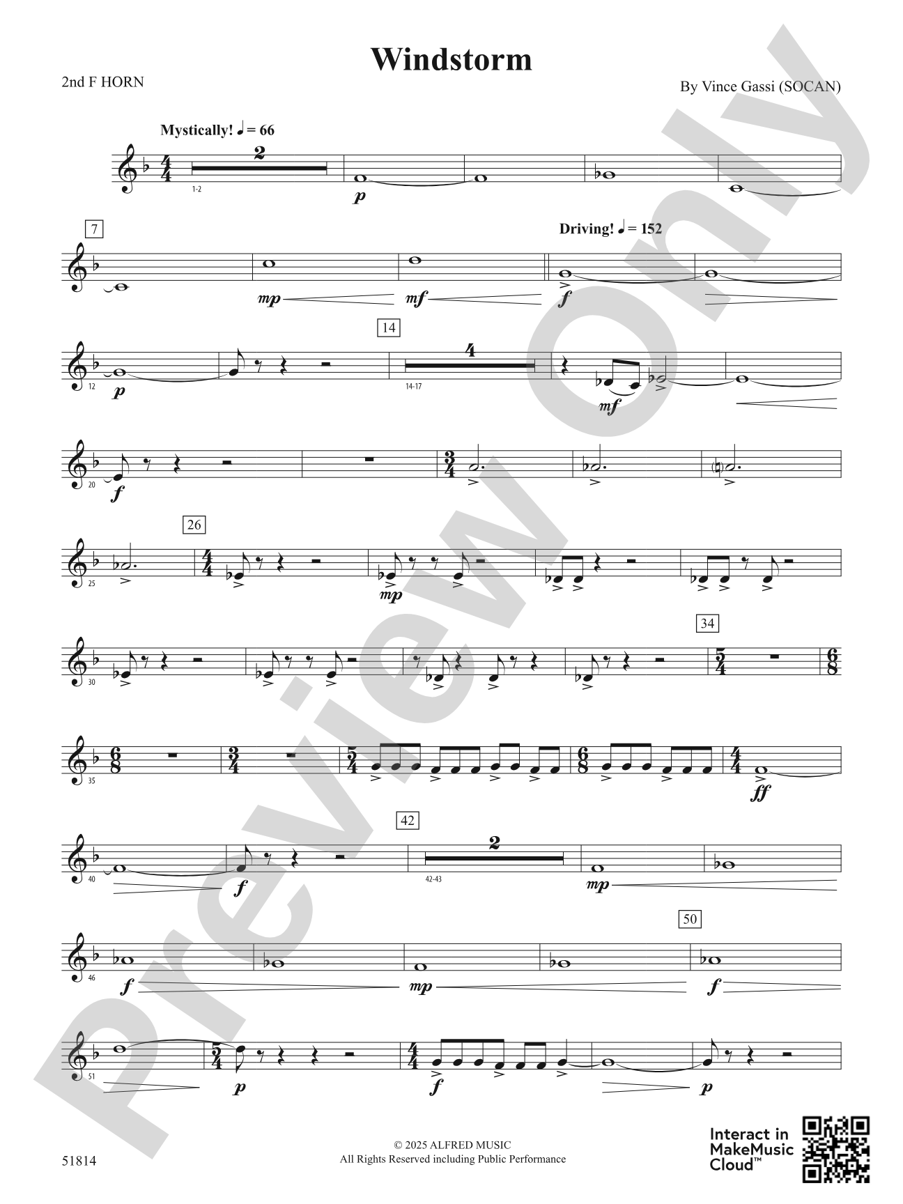 Windstorm: 2nd F Horn