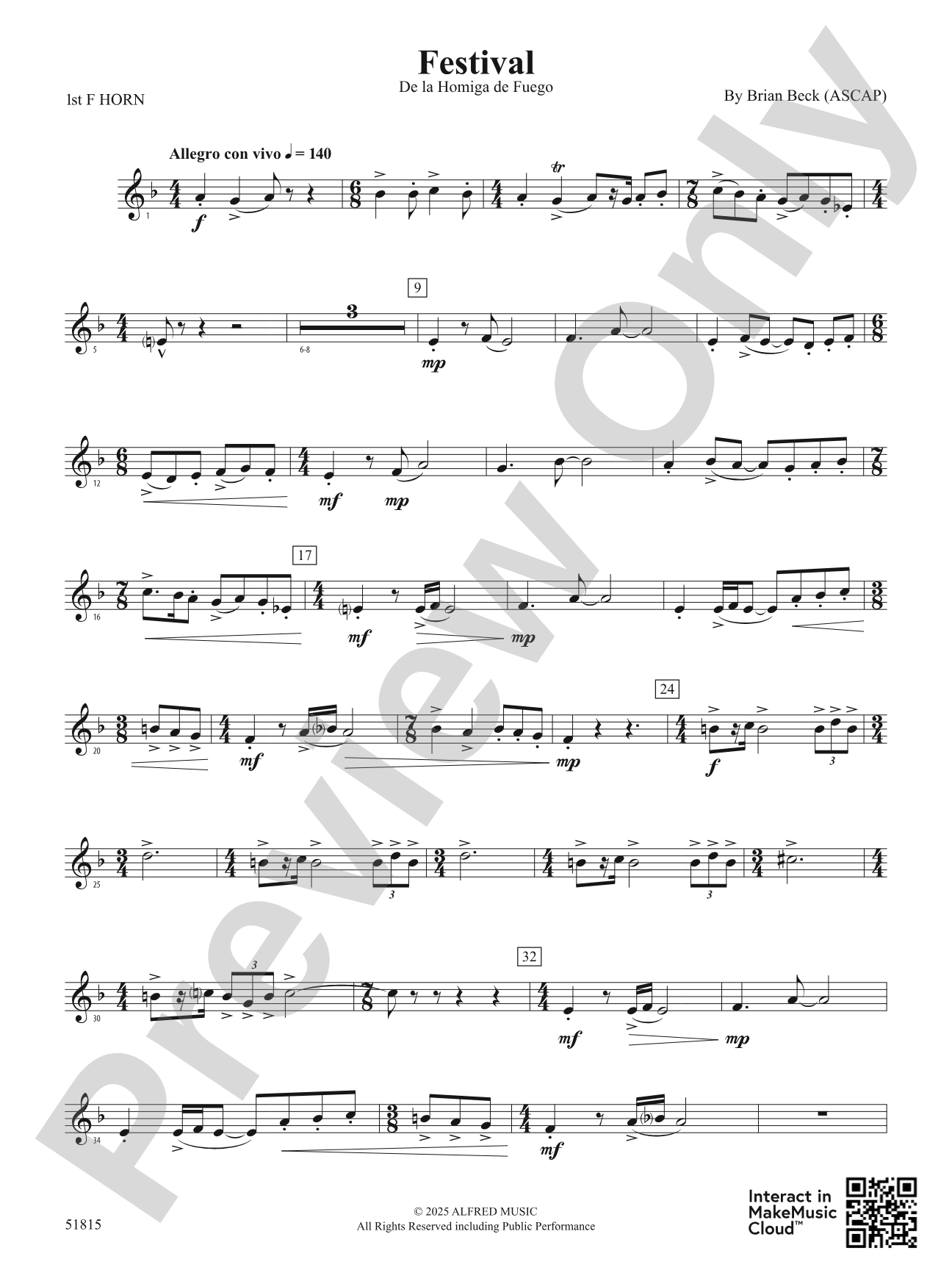 Festival: 1st F Horn