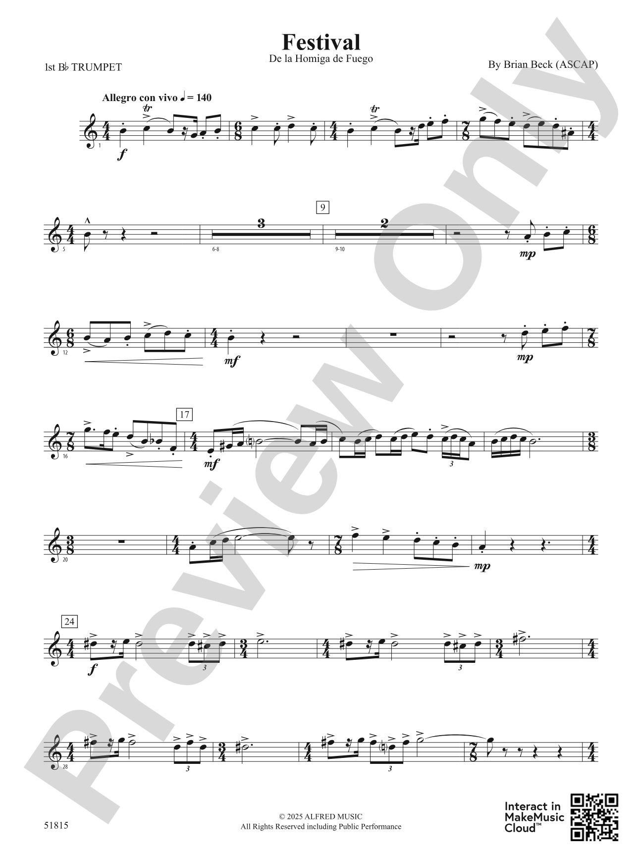 Festival: 1st B-flat Trumpet