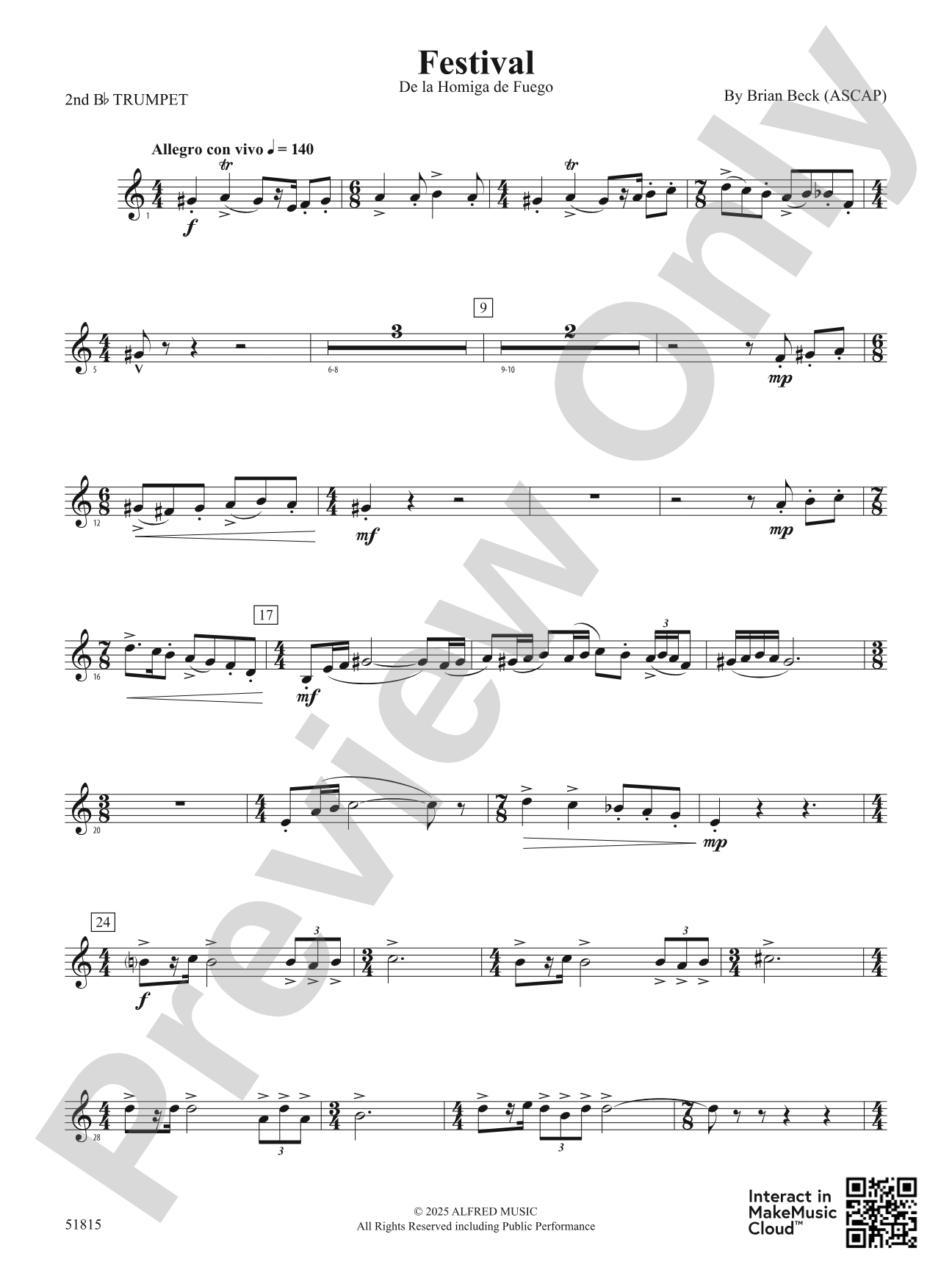 Festival: 2nd B-flat Trumpet