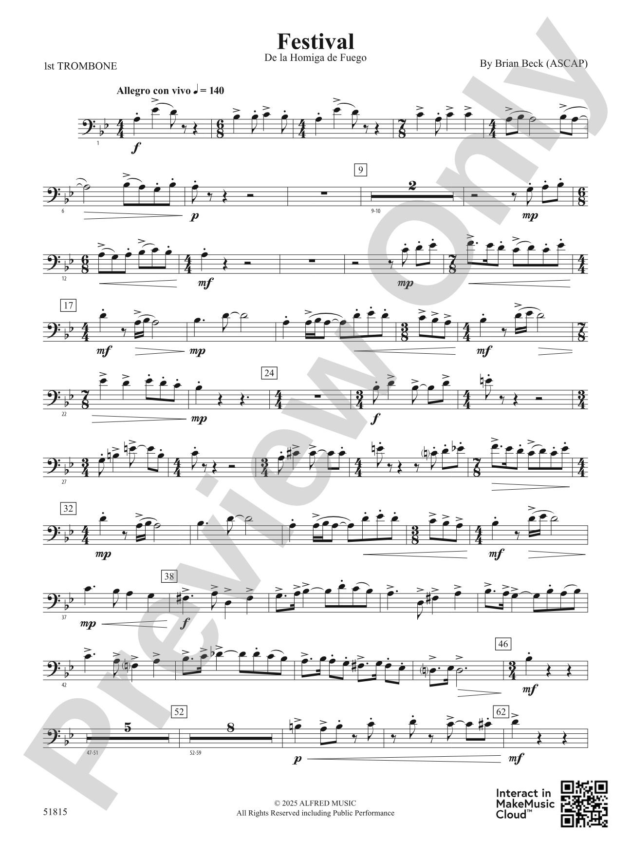 Festival: 1st Trombone