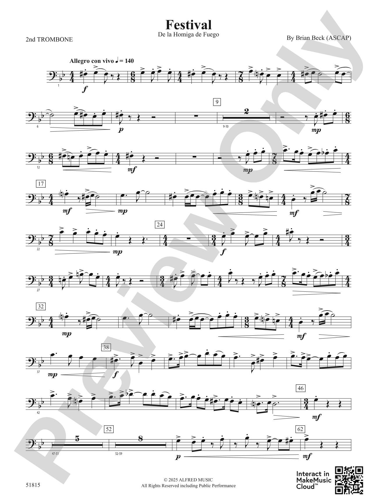 Festival: 2nd Trombone
