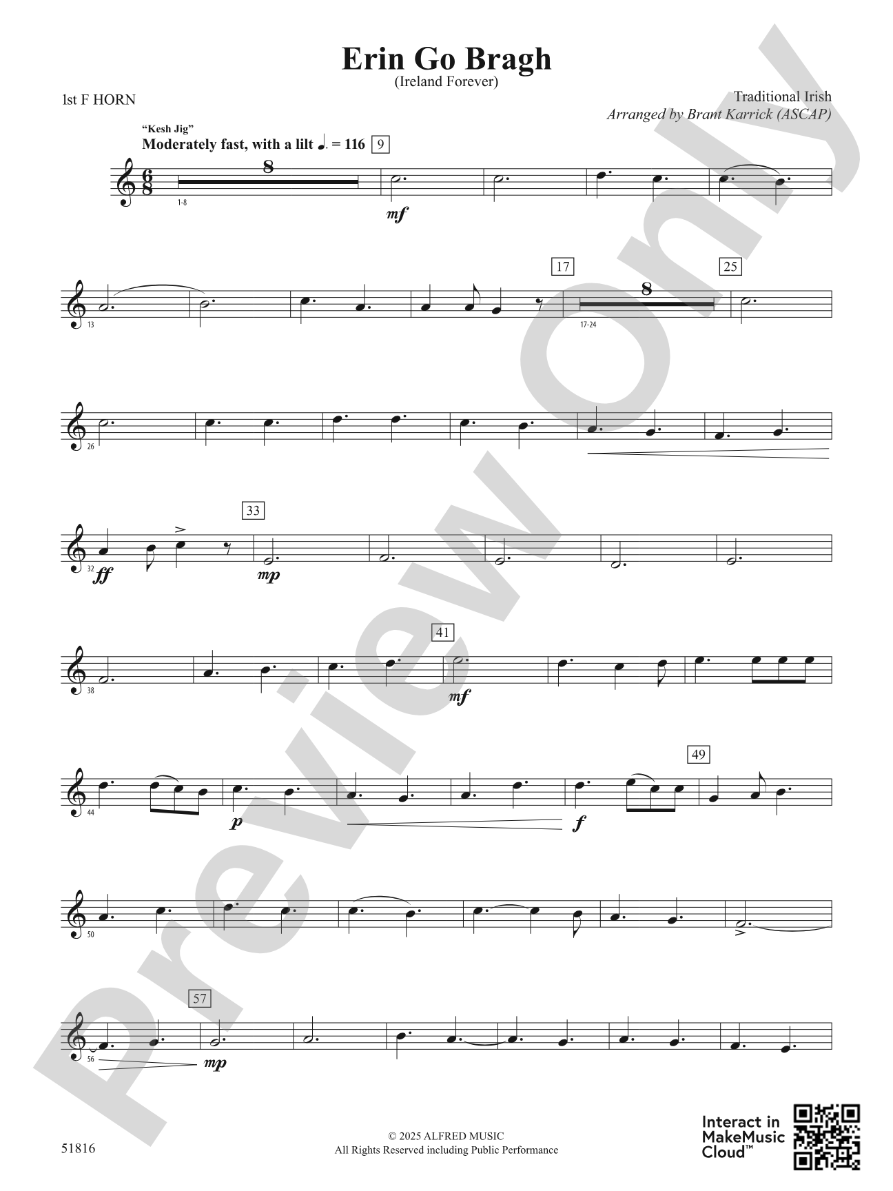 Erin Go Bragh: 1st F Horn