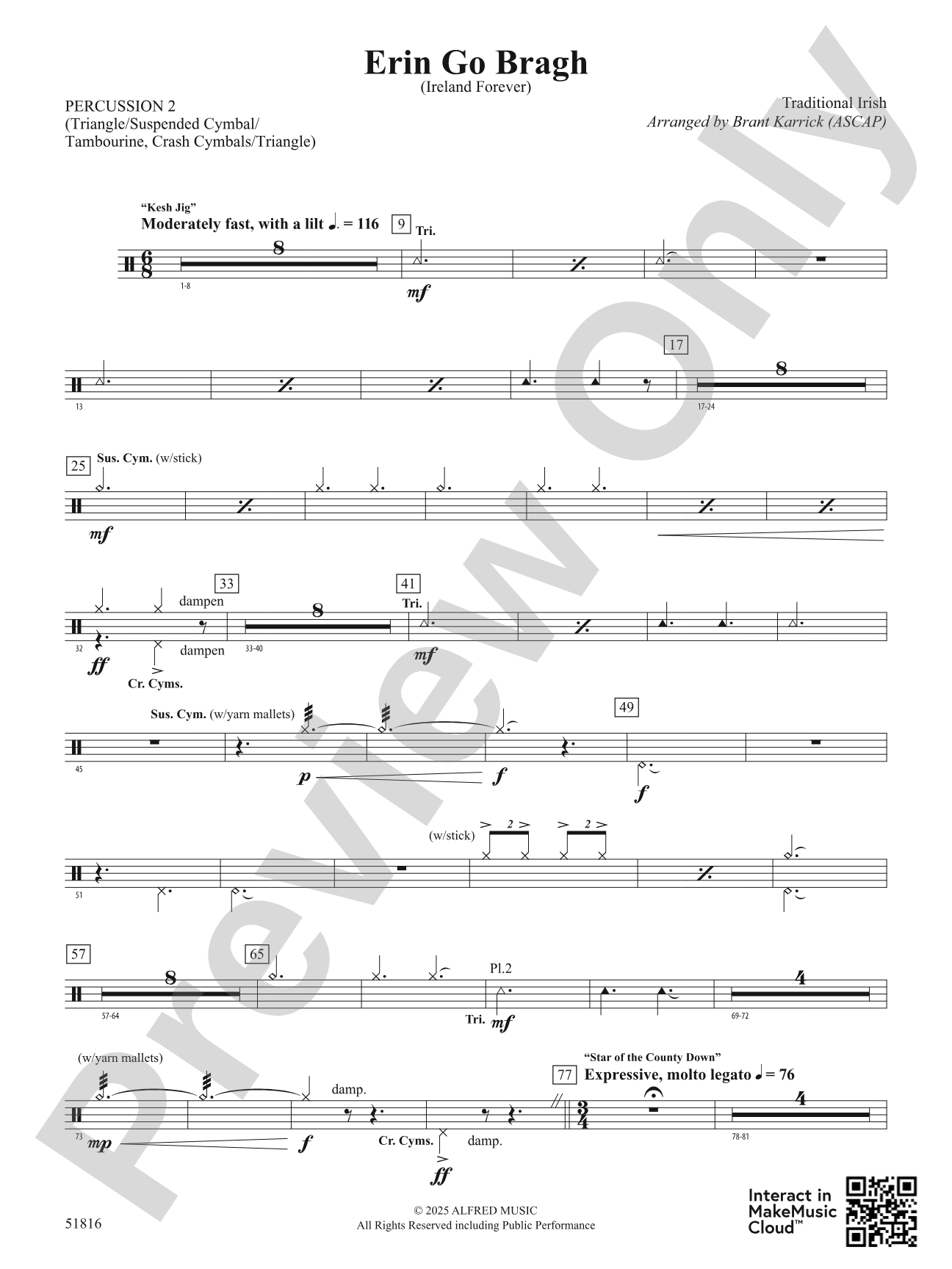 Erin Go Bragh: 2nd Percussion