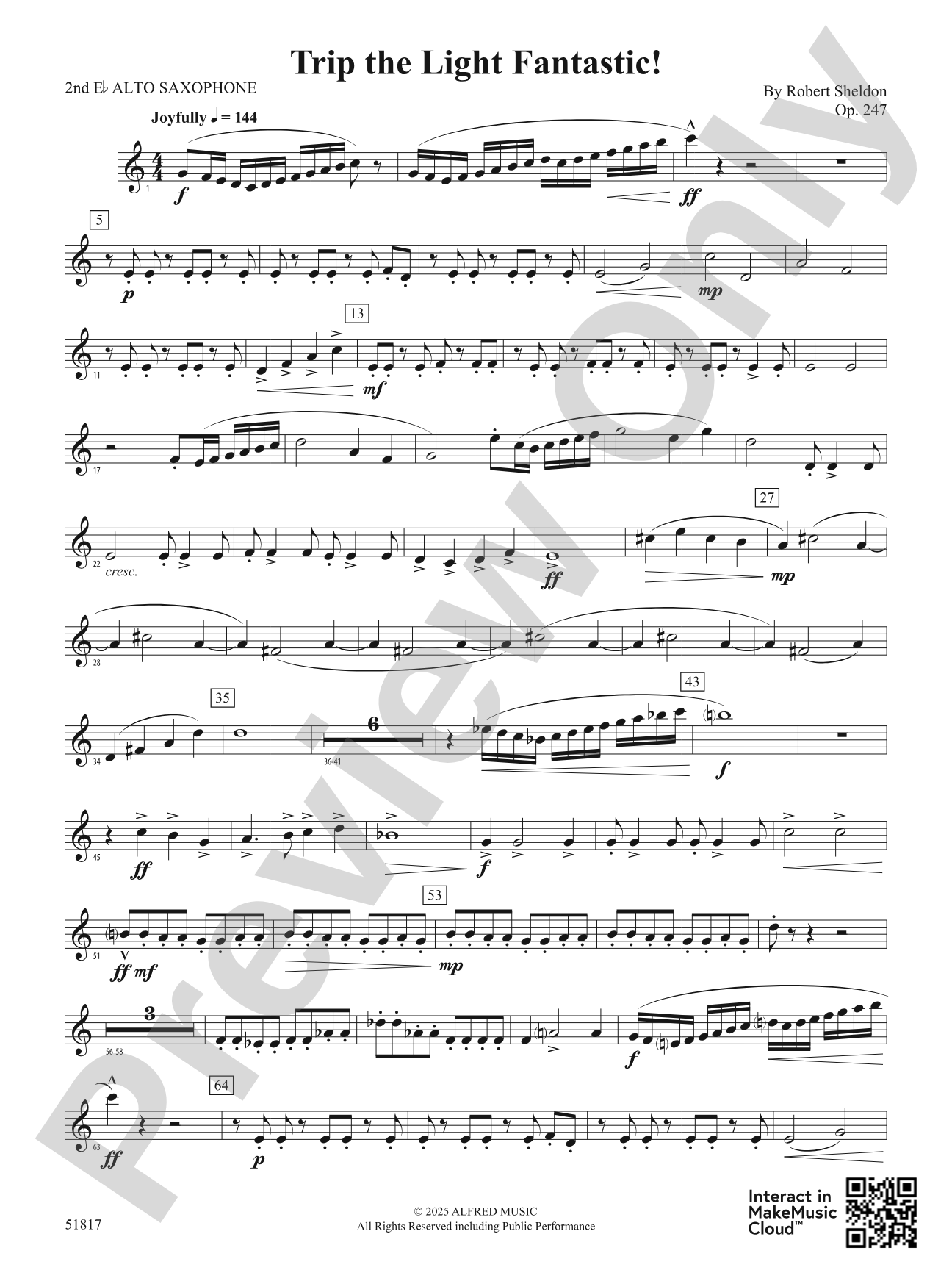 Trip the Light Fantastic!: 2nd E-flat Alto Saxophone