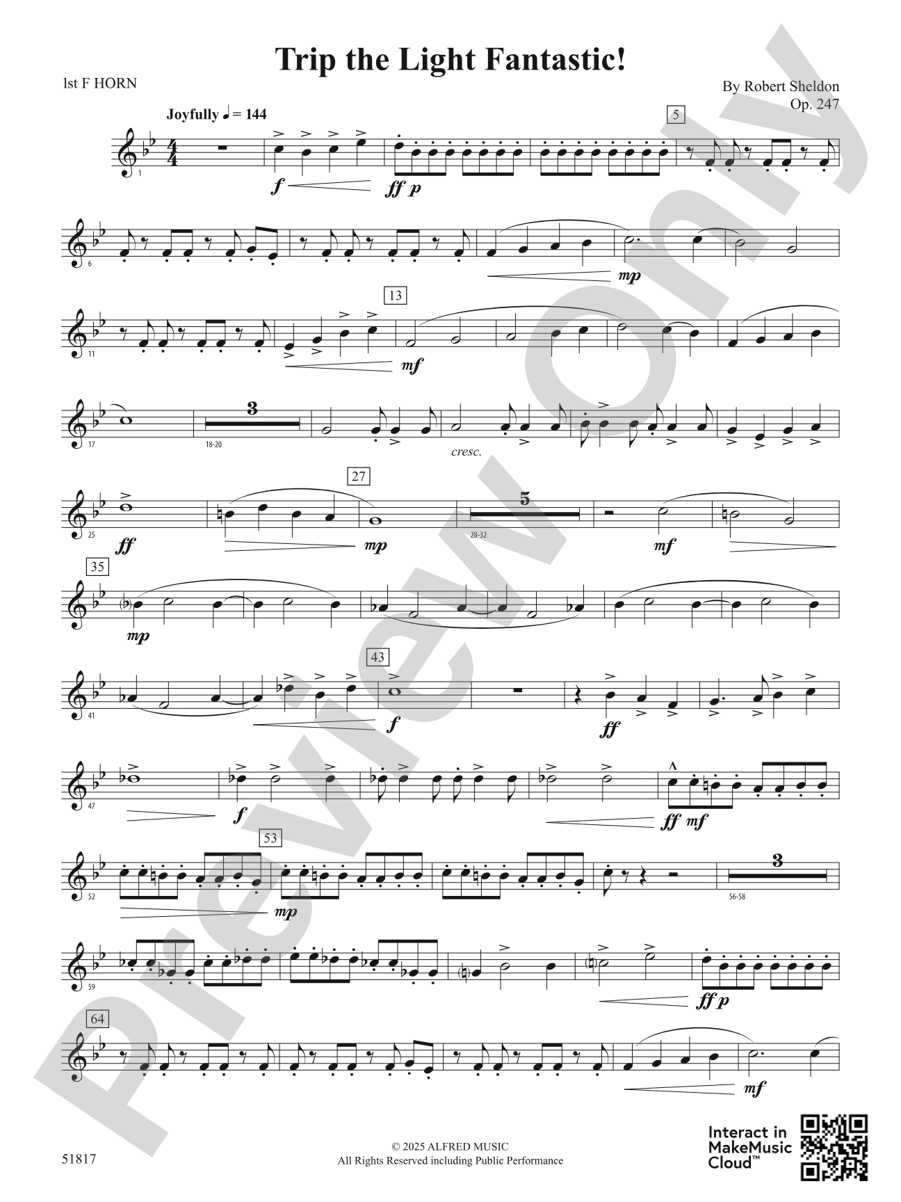 Trip the Light Fantastic!: 1st F Horn