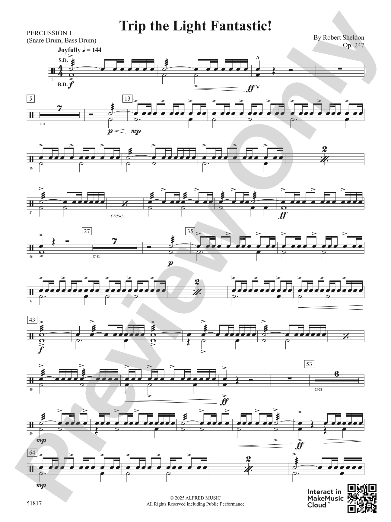 Trip the Light Fantastic!: 1st Percussion