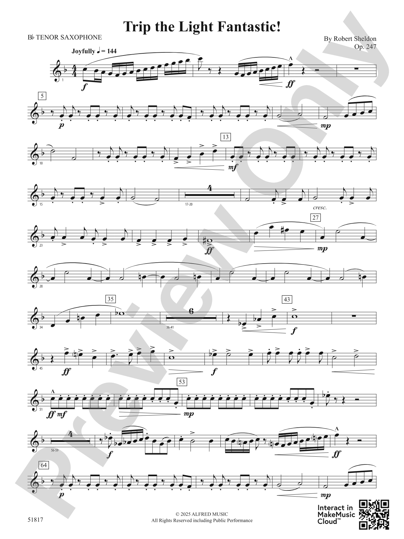 Trip the Light Fantastic!: B-flat Tenor Saxophone