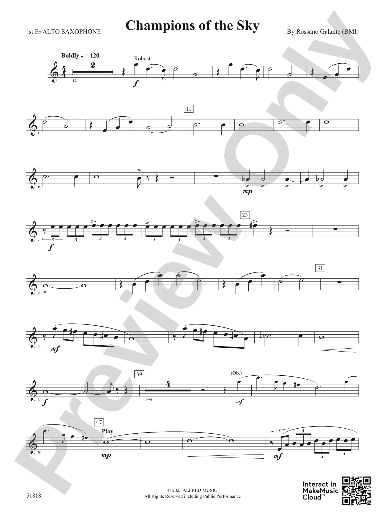 Champions of the Sky: E-flat Alto Saxophone