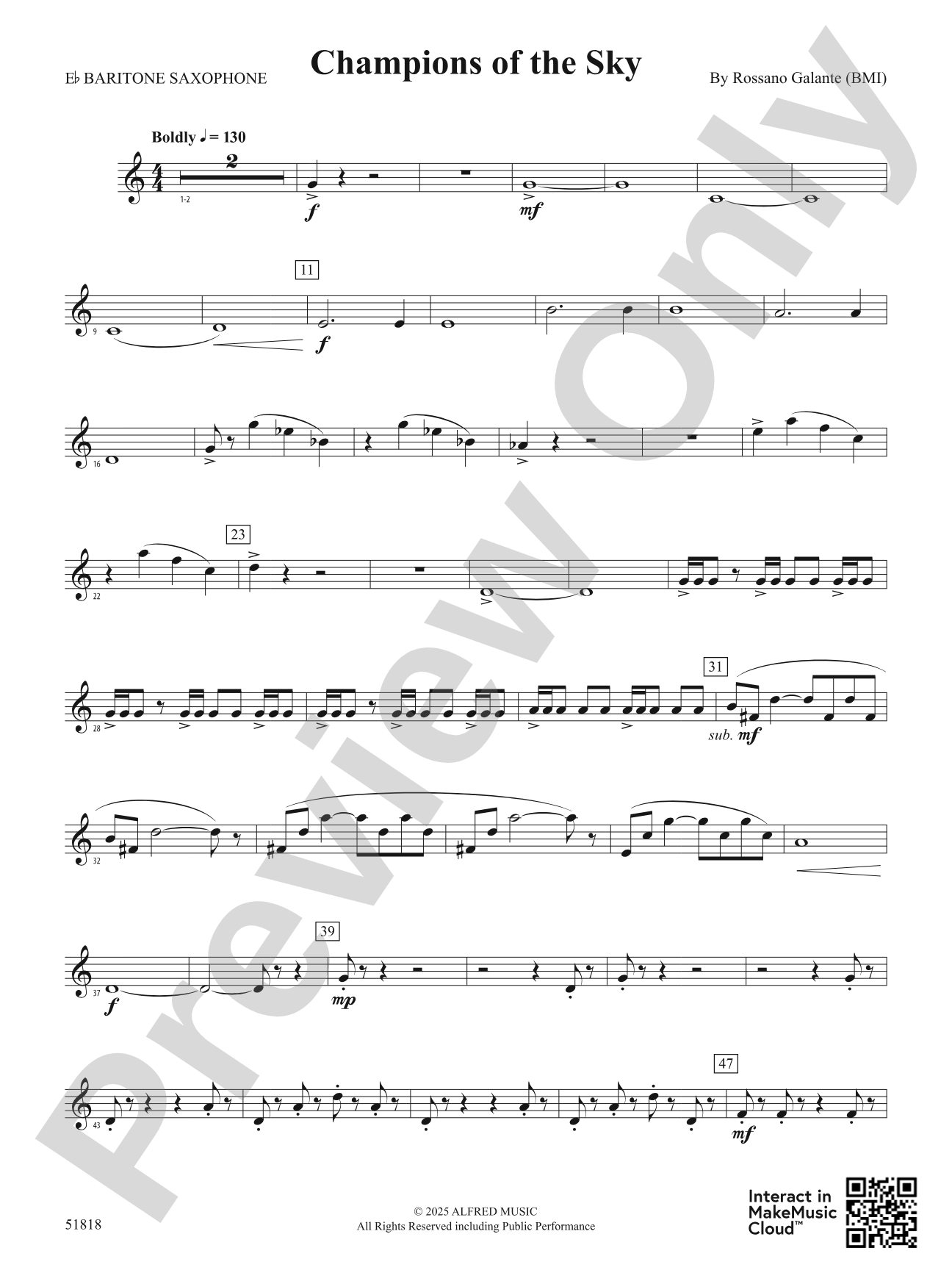 Champions of the Sky: E-flat Baritone Saxophone