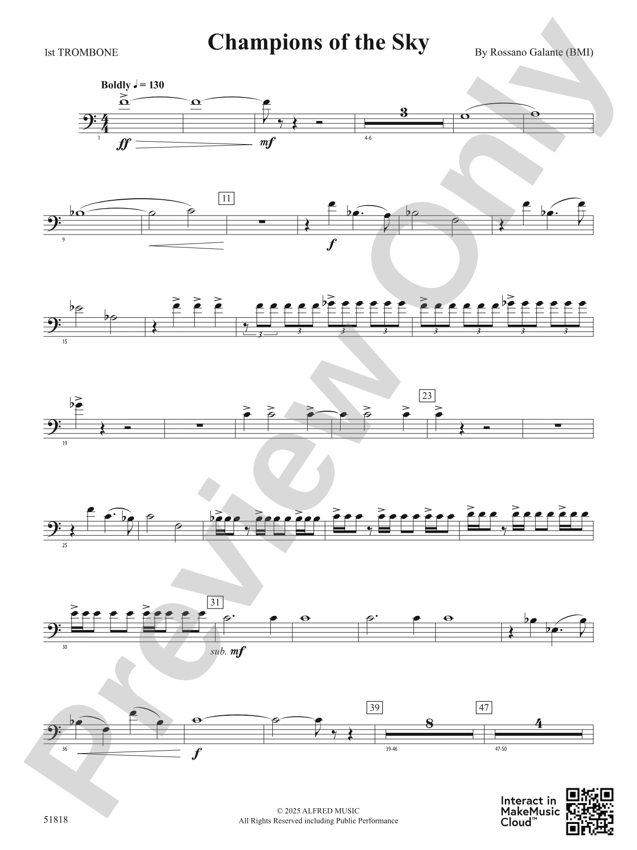 Champions of the Sky: 1st Trombone