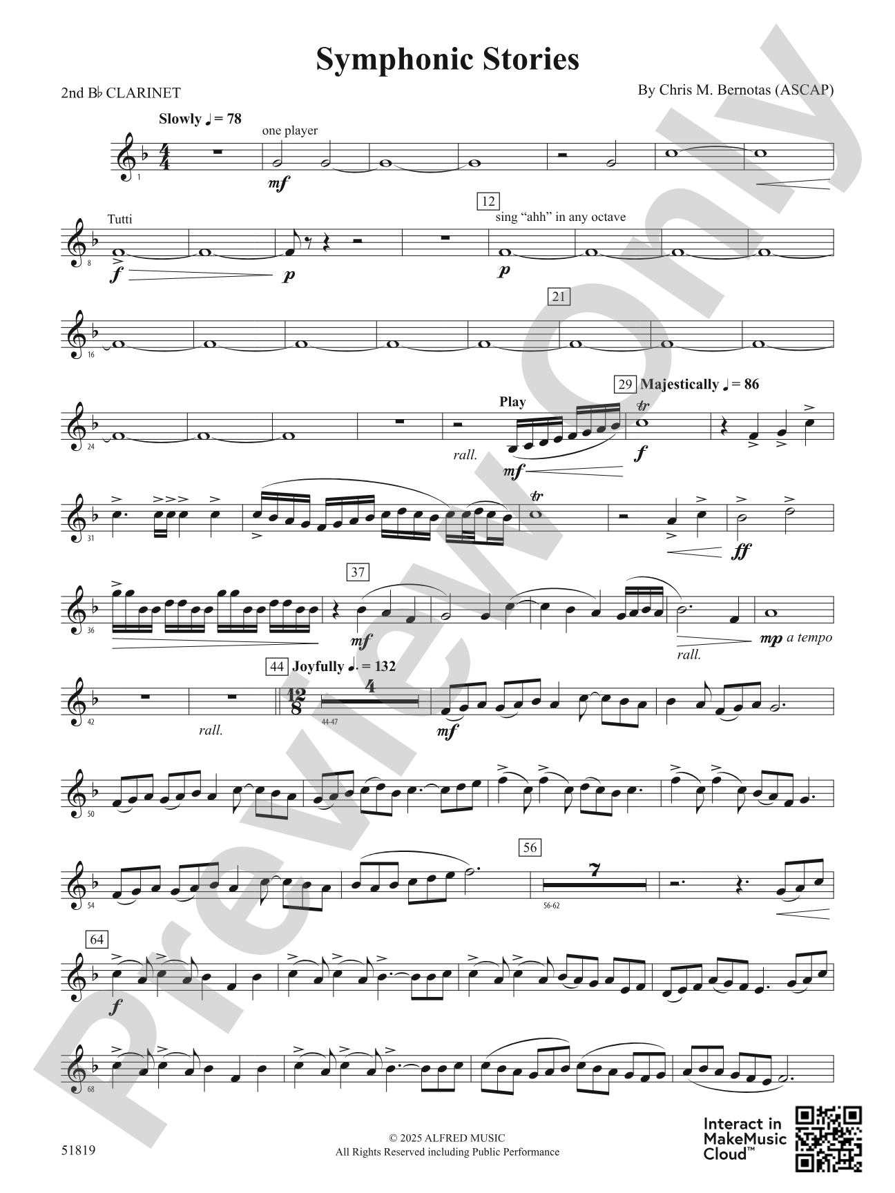 Symphonic Stories: 2nd B-flat Clarinet
