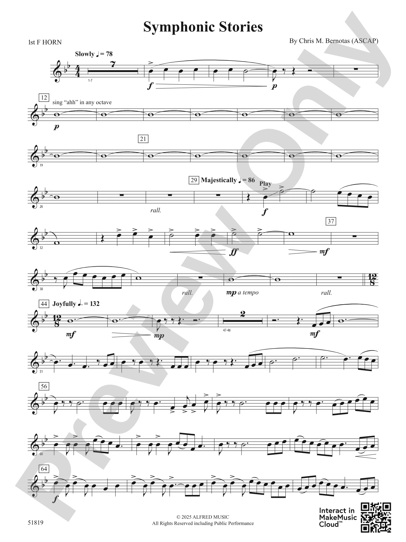 Symphonic Stories: 1st F Horn